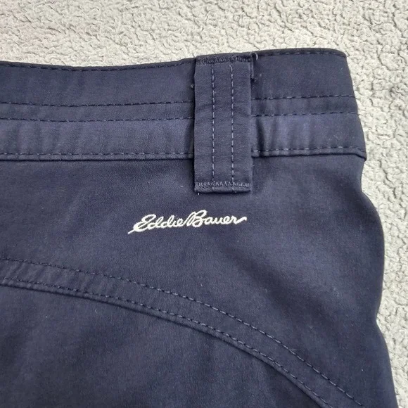 Eddie Bauer Cargo Shorts Women's 16 Navy Nylon Stretch Casual Mid-Rise Outdoor‎ - Picture 9 of 11